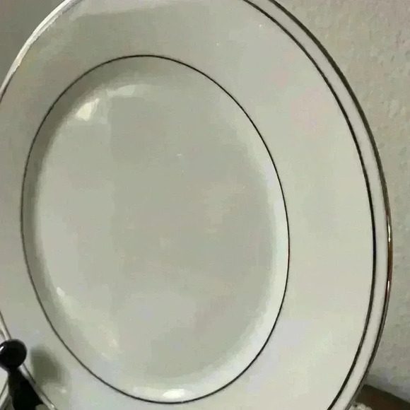 Vintage Simplicity Fine China Salad Plates, 7.5”White/Silver Trim JAPAN, EIGHT - Picture 3 of 3